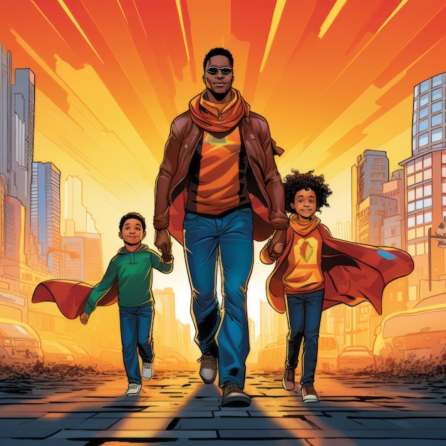 Ethnische Familienbeziehungen stärken  ⁇ The Comic Family Saga ⁇  enthüllt mit einer lebendigen Superhelden-inspirierten