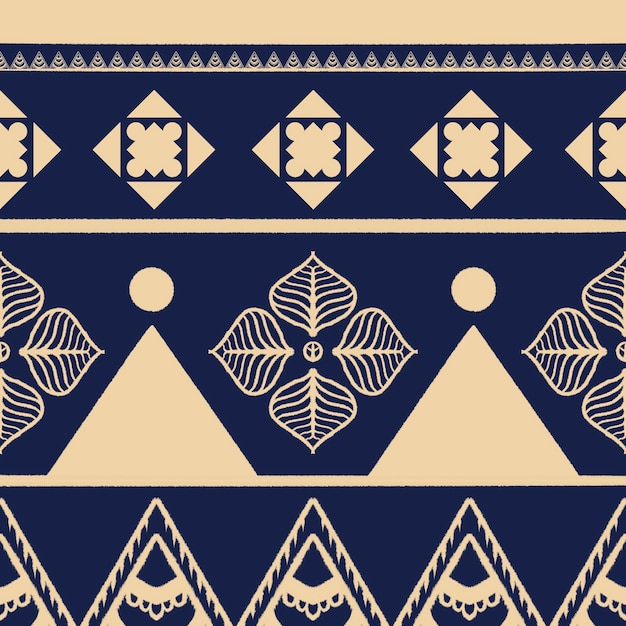 Ethnischer Vintage-Retro-orientalischer geometrischer Stil nahtloses Muster Abstraktes traditionelles Volksikat