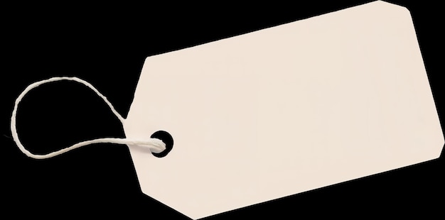 etiqueta colgante de cartón marrón claro para productos