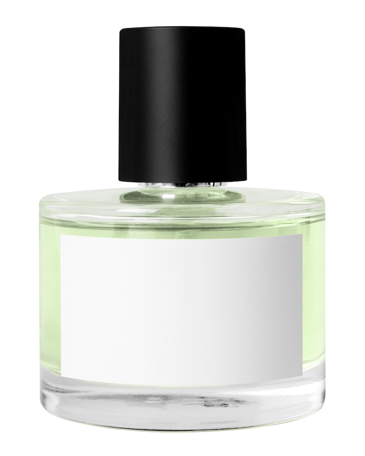 Foto etiqueta de garrafa de perfume png fundo transparente