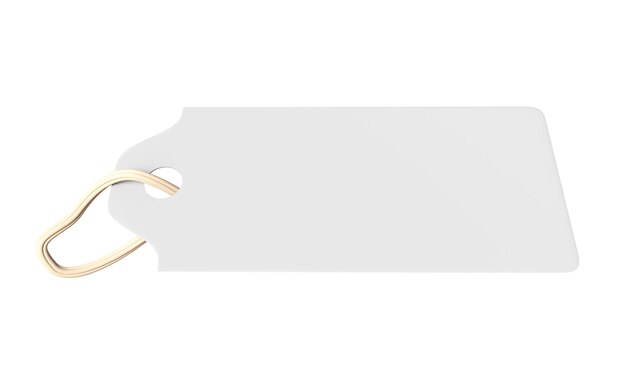 Etiqueta em branco ligada Etiqueta de preço etiqueta de venda etiqueta de endereço isolada no fundo branco renderização 3d