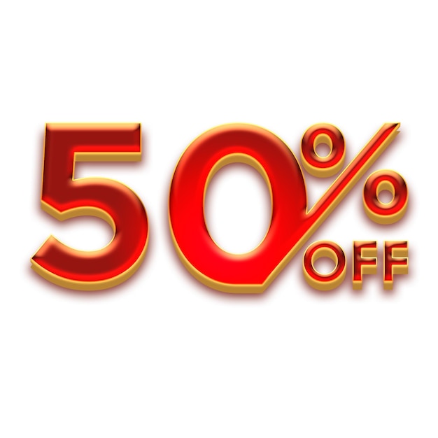 Etiqueta de ofertas de 50 por ciento de descuento con diseño de frutas rojas
