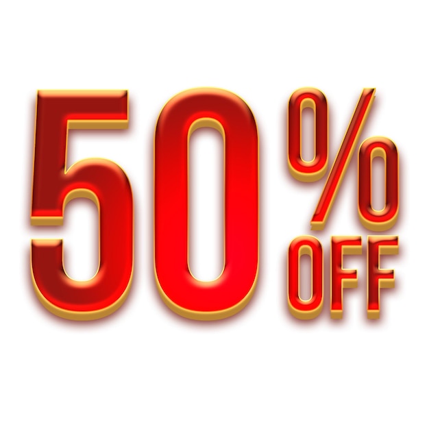 Etiqueta de ofertas de 50 por ciento de descuento con diseño de frutas rojas