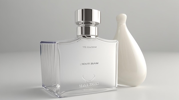 Etiqueta de perfume de lujo Render