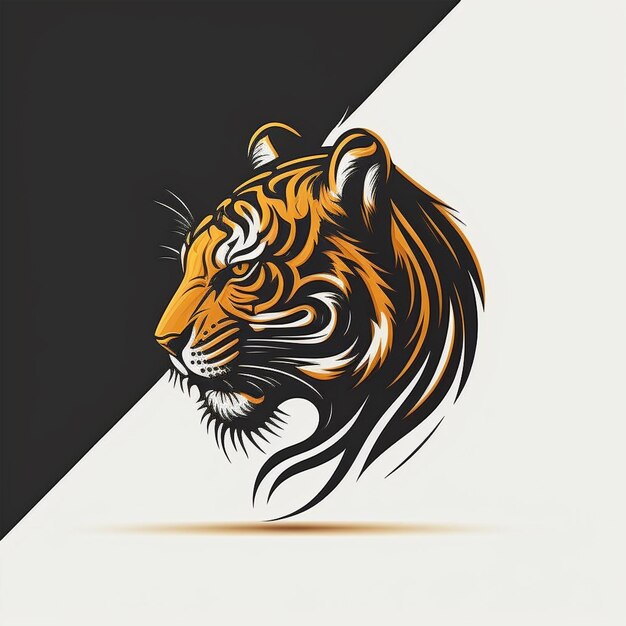 etiqueta de tigre, diseño de logotipo de concepto de tigre