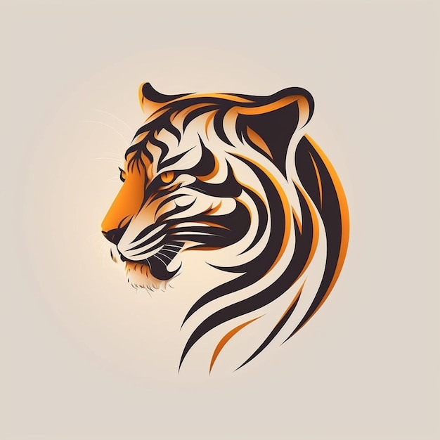 etiqueta de tigre, diseño de logotipo de concepto de tigre