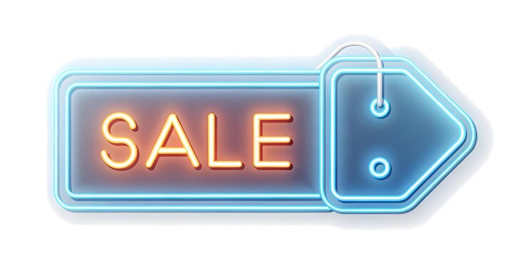 Foto etiqueta de venta plana flotante y marco de etiqueta de precio brillante para descuentos de cyber monday diseño minimalista