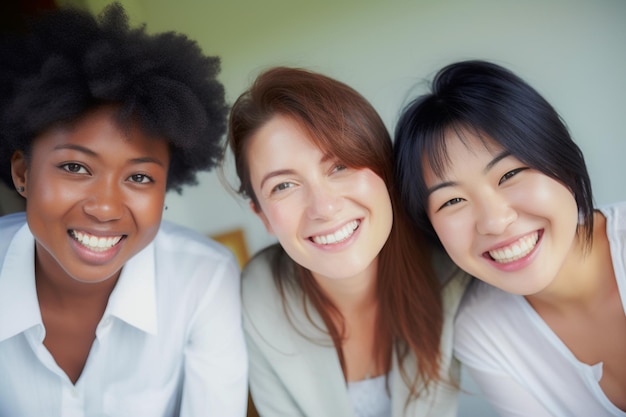 Etnicidad y diversidad en el trabajo con empleados felices celebrando el éxito empresarial
