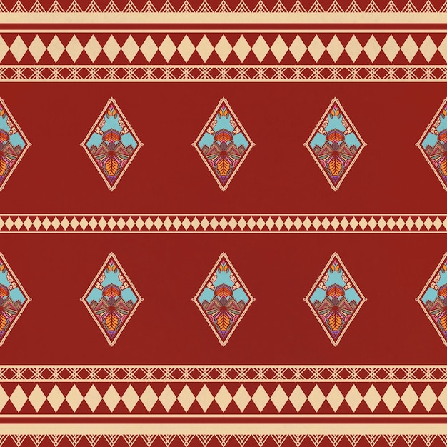 Étnico vintage retro oriental estilo geométrico de patrones sin fisuras Resumen folk tradicional
