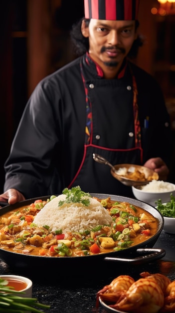 Etouffee de cangrejo de río es un plato clásico de Luisiana