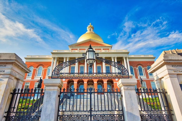 Eua massachusetts old state house no centro histórico da cidade de boston  perto de beacon hill e freedom trail