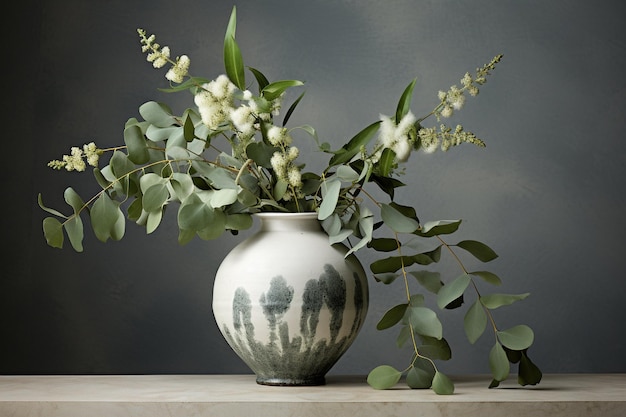 Eukalyptuspflanzen auf einem Tisch