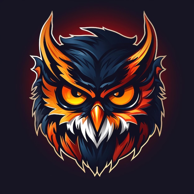 Eule Esport Maskottchen Logo