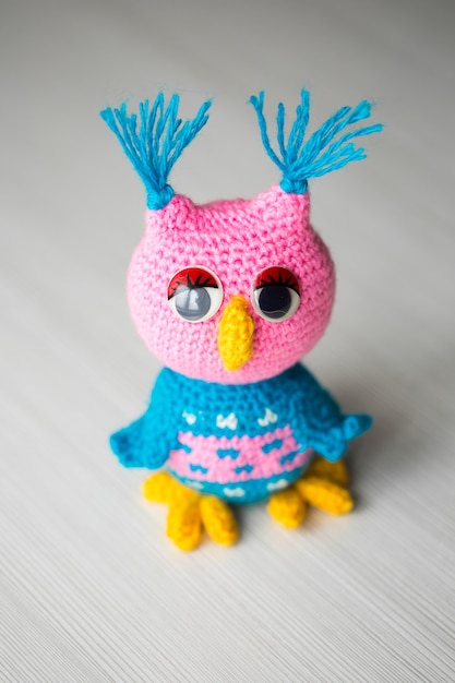 Eule Puppe gestrickt