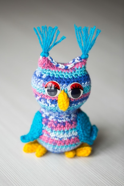 Eule Puppe gestrickt