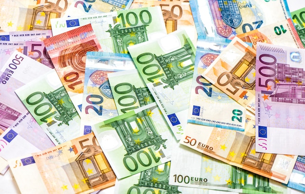 Euro Banknoten Europäische Währung Business Money Konzept