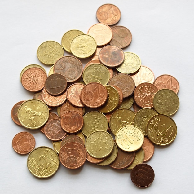 Foto euro-münzen europäische union