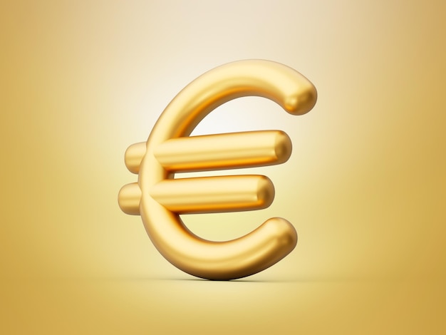 euro, señal, 3d, euro, símbolo, 3d, ilustración