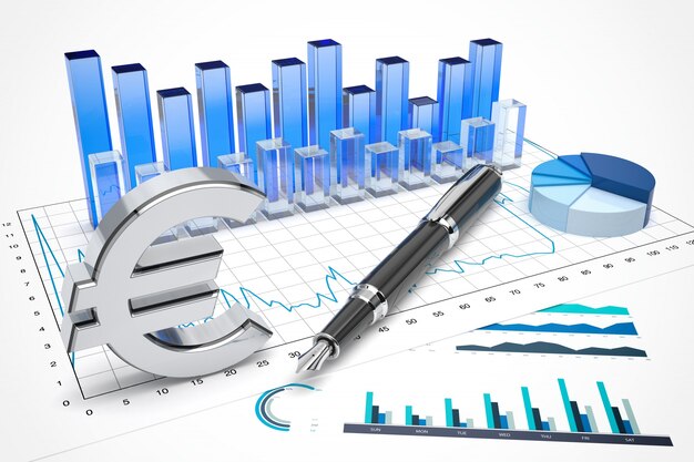 Euro stock trading concepto