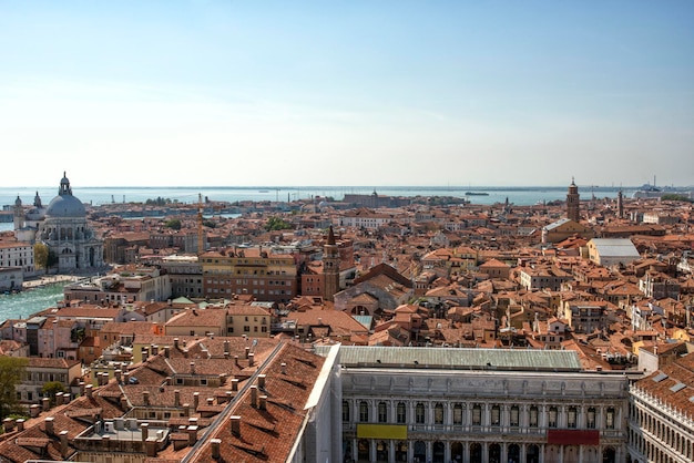 Europa. Itália. Vista aérea de Veneza e seu Grande Canal