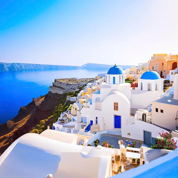 Europa-Reiseurlaub auf der griechischen Insel Oia Santorini