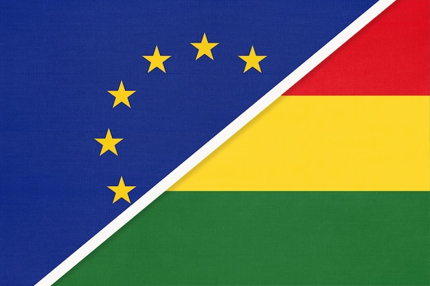 Europäische Union oder EU gegen Plurinational State of Bolivia Nationalflagge