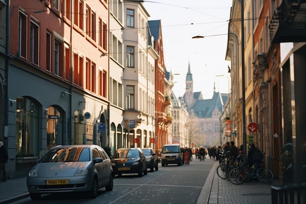 European Street Serenity Eine Reise bei Tageslicht durch historische Kopfsteinpflasterstraßen