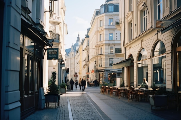 European Street Serenity Uma jornada à luz do dia por estradas históricas de paralelepípedos