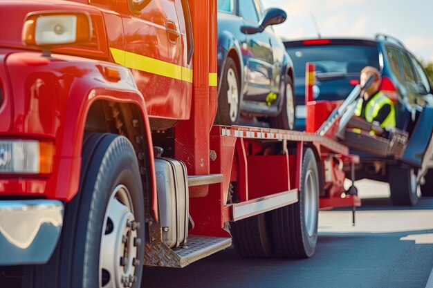 Foto evacuación de automóviles averiados