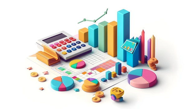 Evaluación del riesgo financiero en estilo de dibujos animados en 3D para la gestión integral de la planificación y los inversores