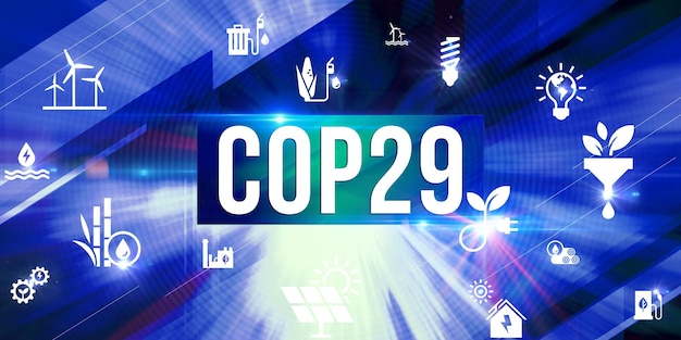 Foto el evento cop29 se llevará a cabo en bakú (azerbaiyán) en 2029.