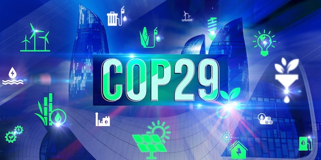 Foto el evento cop29 se llevará a cabo en bakú (azerbaiyán) en 2029.