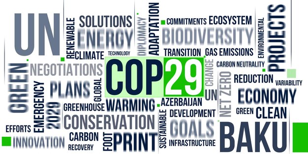 Foto el evento cop29 se llevará a cabo en bakú (azerbaiyán) en 2029.