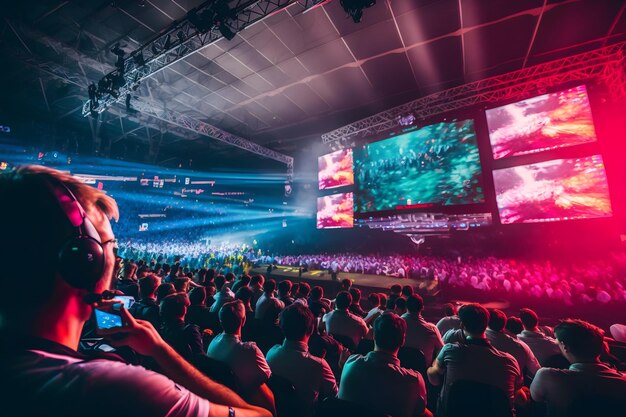 Evento de esporte cibernético Rede neural gerada por IA