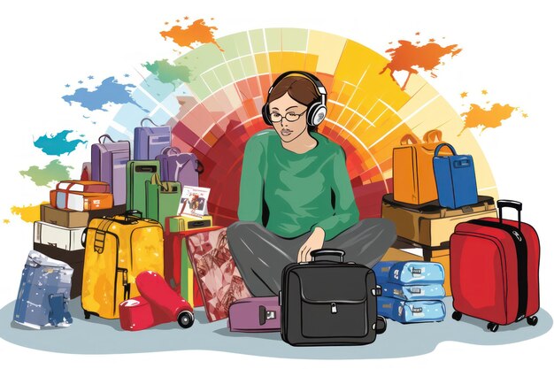 Evento de férias para viajar pelo mundo IA generativa