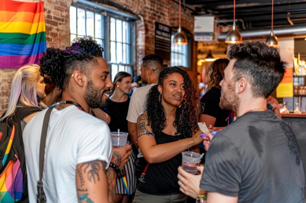 Foto evento de networking com profissionais lgbtq