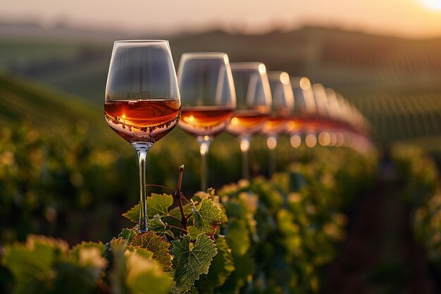 Evento de degustación de vino sofisticado con un borrón de copas de brindis