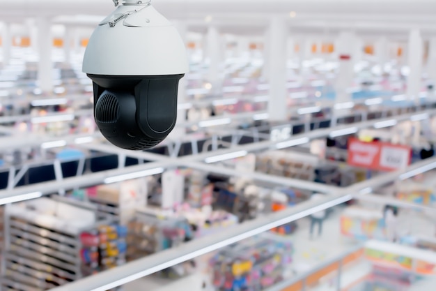 Foto evento de grabación de la cámara de seguridad en super tienda