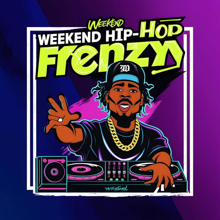 Foto evento de música hip hop del fin de semana post de instagram psd