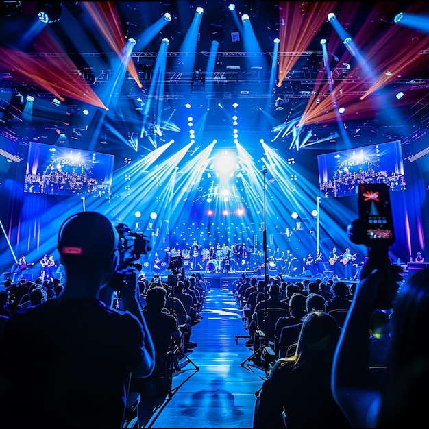 Un evento o concierto virtual que se transmite en vivo a una audiencia global