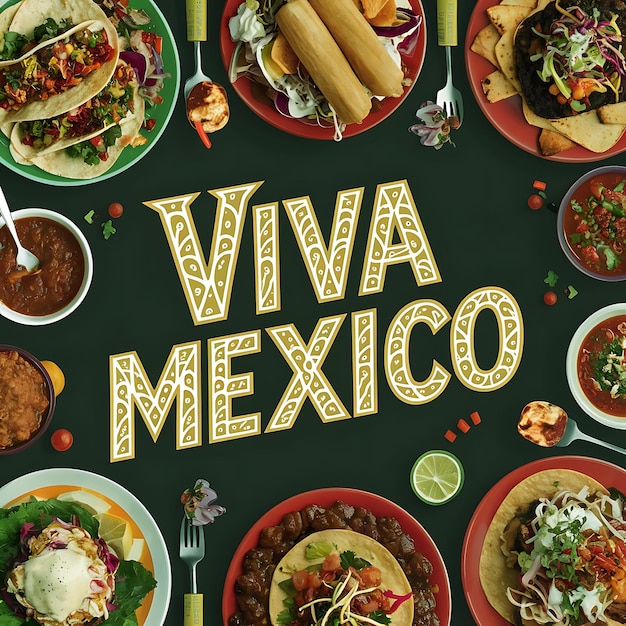 Evento Viva México celebración de la fiesta nacional mexicana en el día de la independencia con comida mexicana