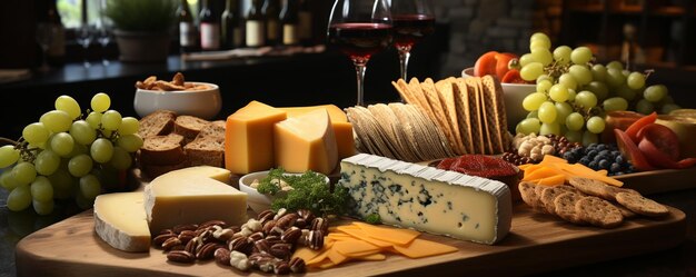 Foto eventos de emparejamiento de queso y vino con antecedentes