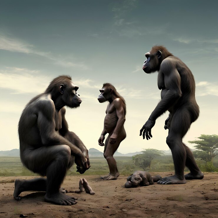 Foto la evolución de la especie humana