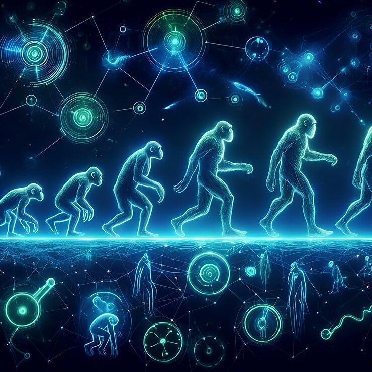 Foto la evolución de la especie humana
