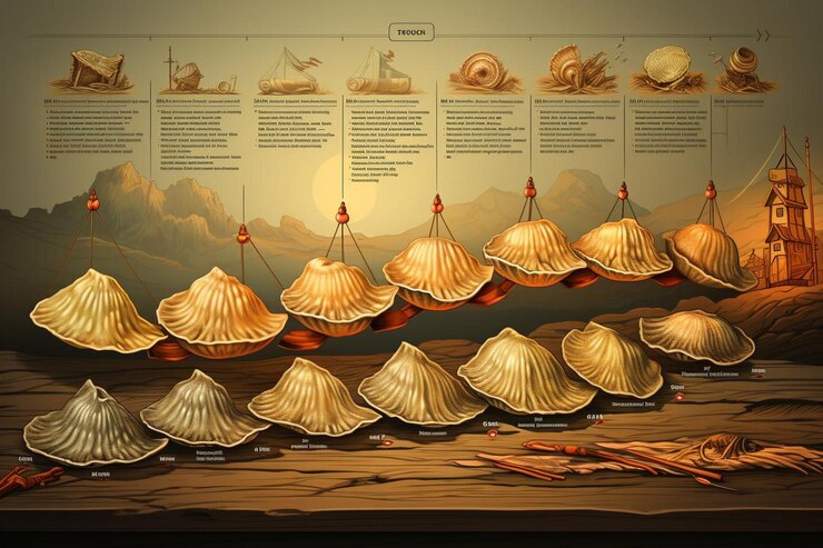 Foto evolución histórica del pierogi cocina de tradición fresca bocadillo fotografía de comida pierogi