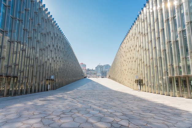 Ewha Womans University in Seoul, Südkorea. Es ist eine berühmte Universität für Frauen mit der neuen modernen Architektur.