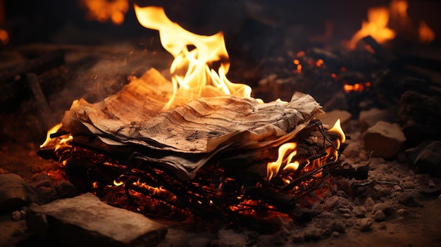Ewige Flammen Eine fragmentierte Geschichte klingt in einer verkohlten Umarmung
