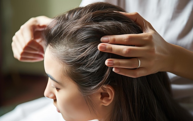 Examen del cabello y el cuero cabelludo Examen dermatológico de Doctor39