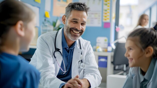 Examen médico de niñas jóvenes