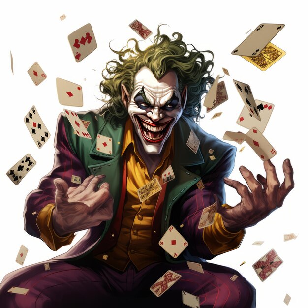 El excéntrico y amenazante Joker con sonrisas doradas y cartas voladoras
